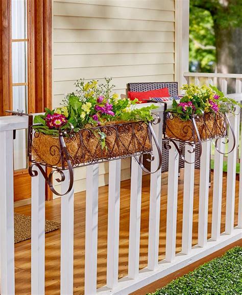 black metal window flower boxes pictures|deck railing window boxes.